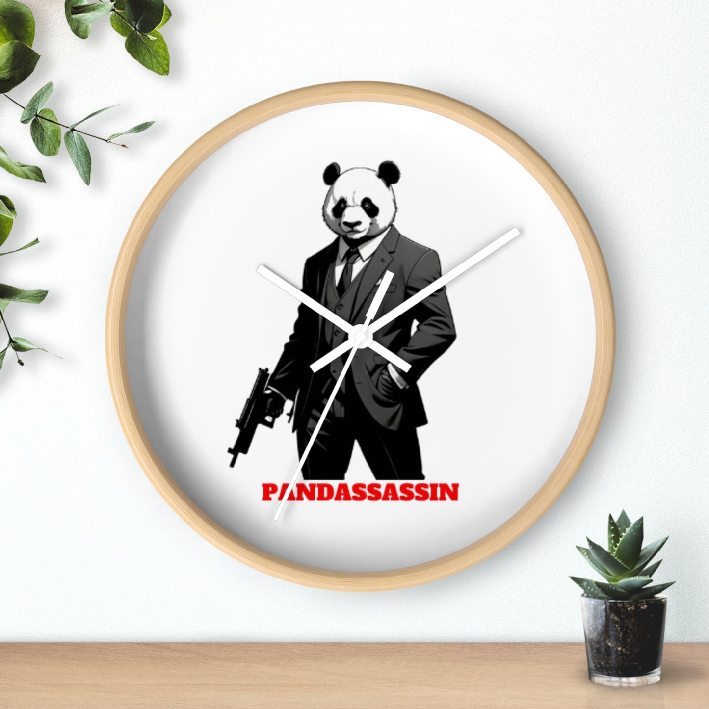 Le Panda Pandassassin Wall Clock