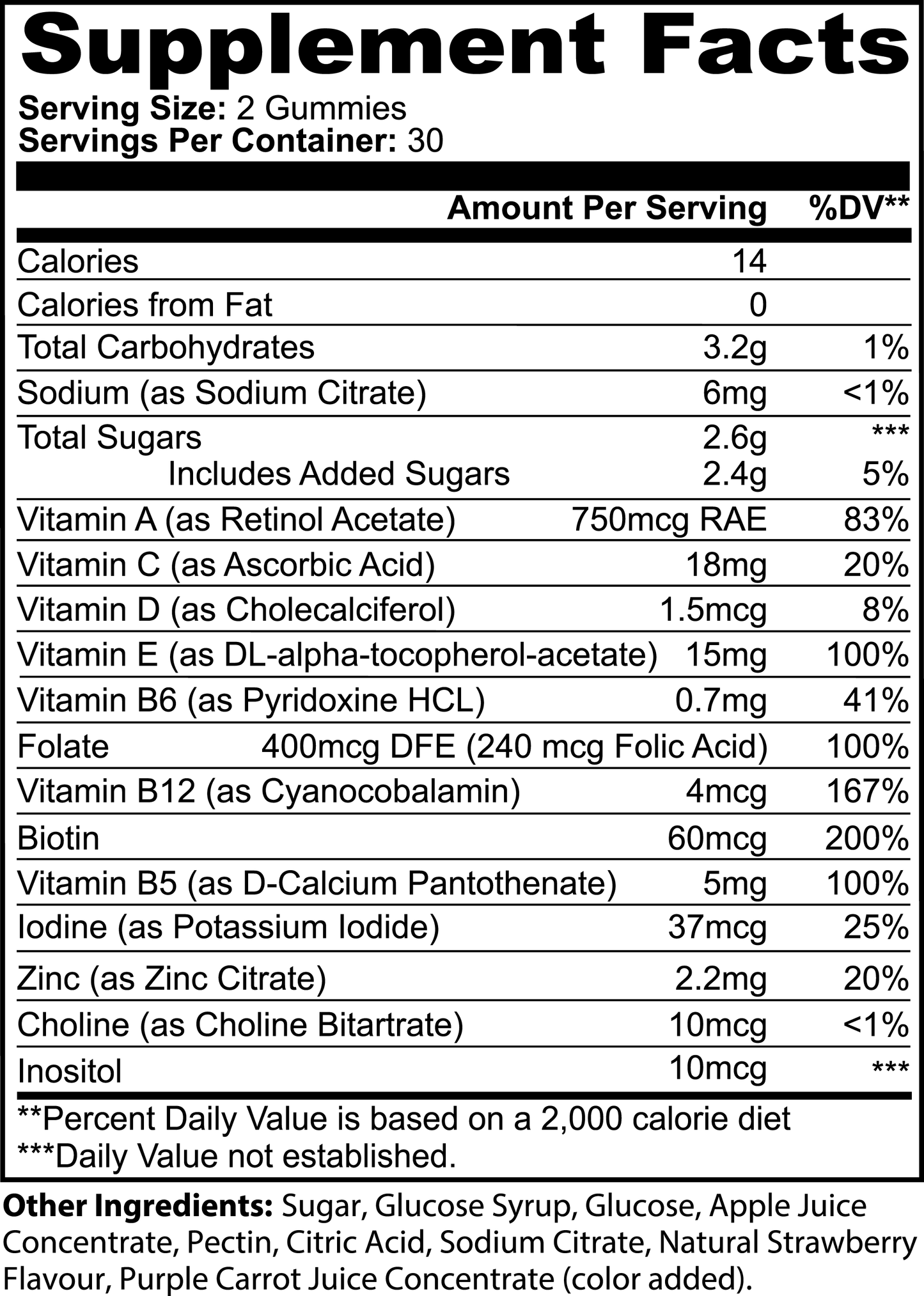 Vital Forge Multivitamin Panda Bear Gummies (Adult)