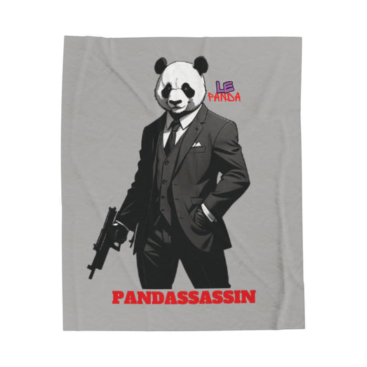 Pandassassin Stealth Comfort Velveteen Plush Blanket